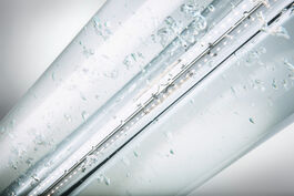 Licht- und Elektrotechnik: LED Langfeldleuchte, Unterwasser-Simulation, Detail 